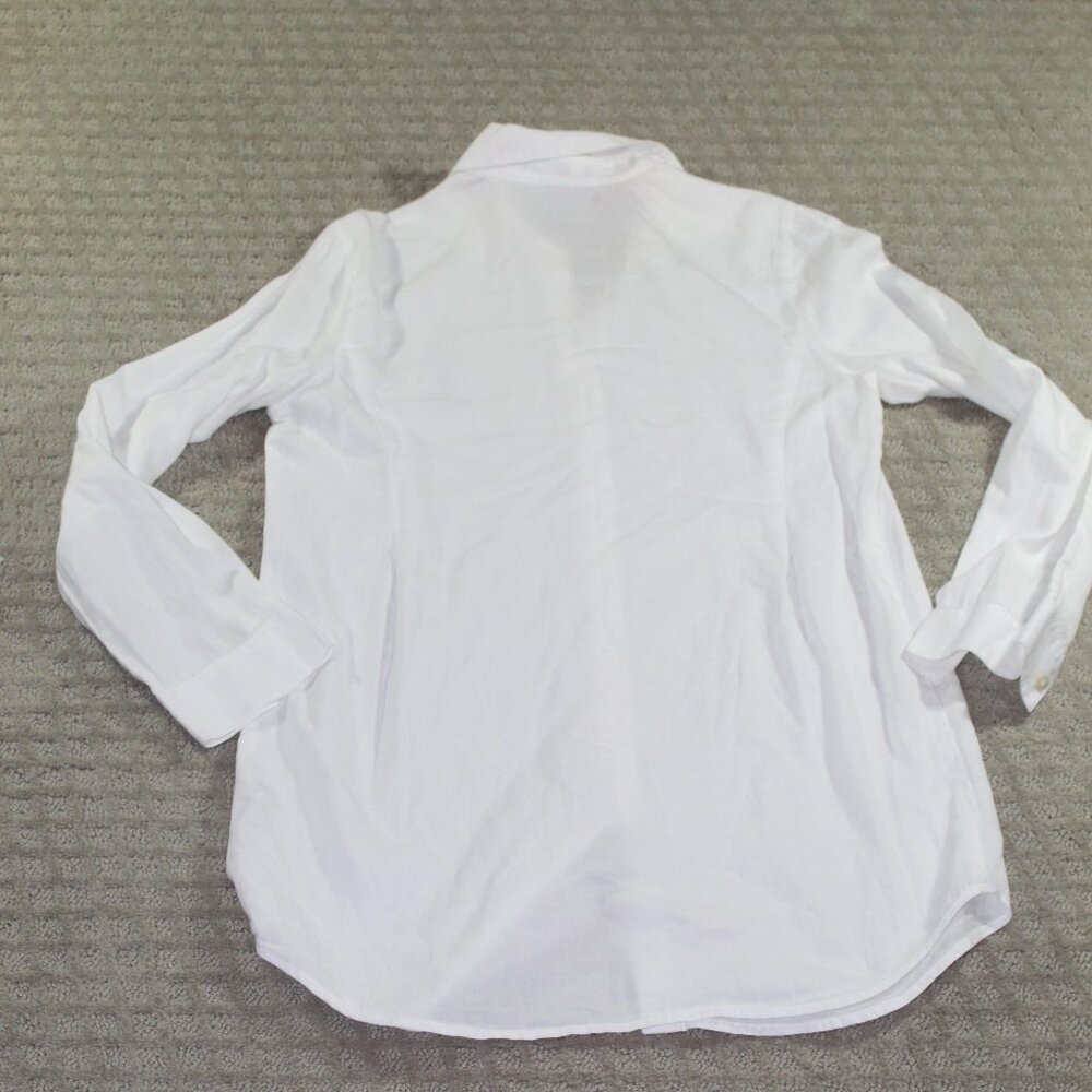 J Jill Women's XS Light Long Loose White Cotton Top